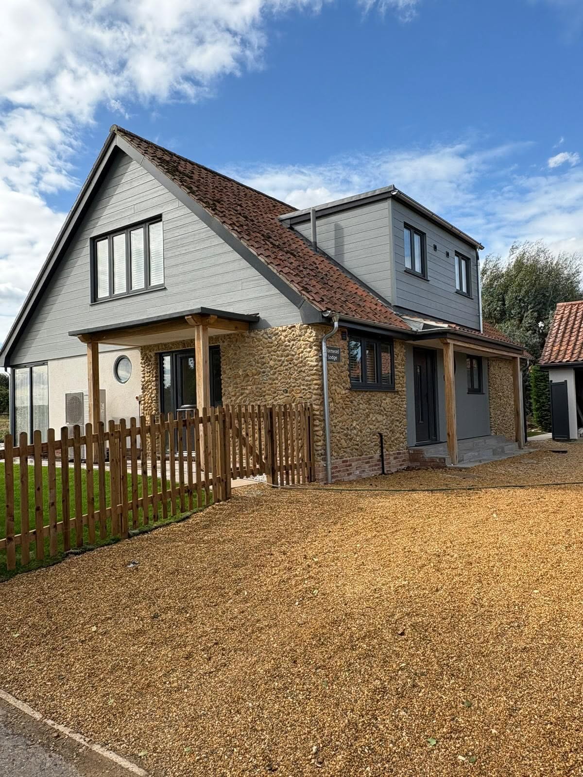 Termead Lodge, a completed house renovation in North Norfolk.